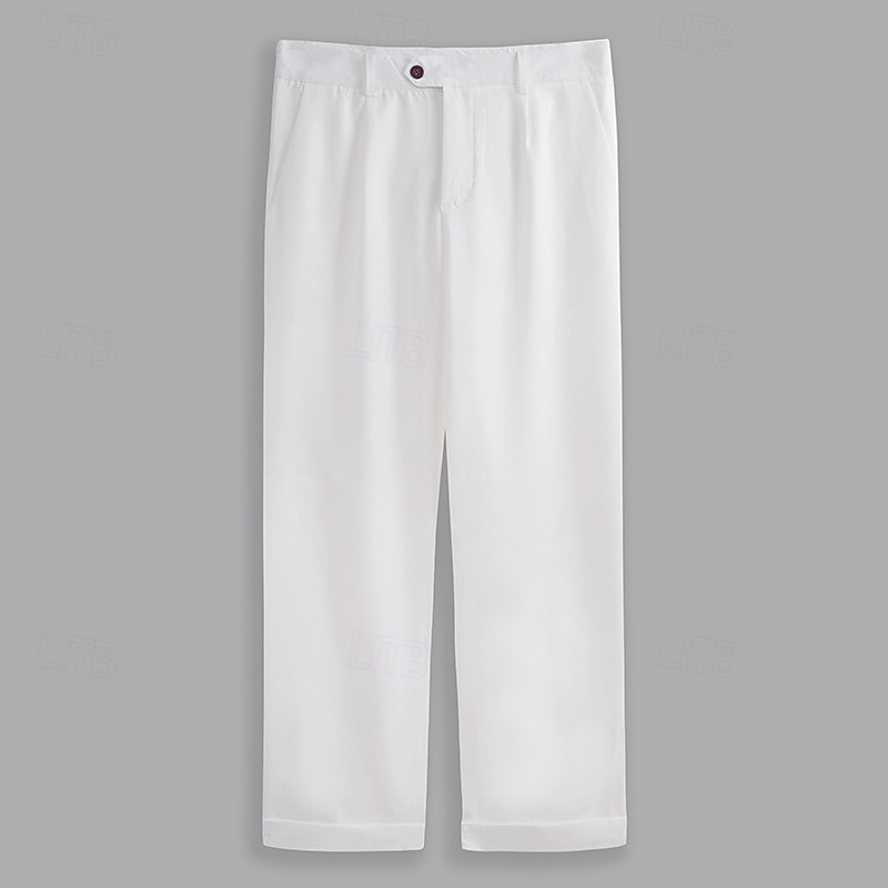 Per uomo Pantaloni Pantaloni Eleganti Pantaloni casual Pantaloni da Abito Tasca Frontale Gamba Dritta Semplice Comodità Traspirante Lunghezza intera Matrimonio All'aperto Feste Elegante Moda Nero del 2026 a $29.99 –P1