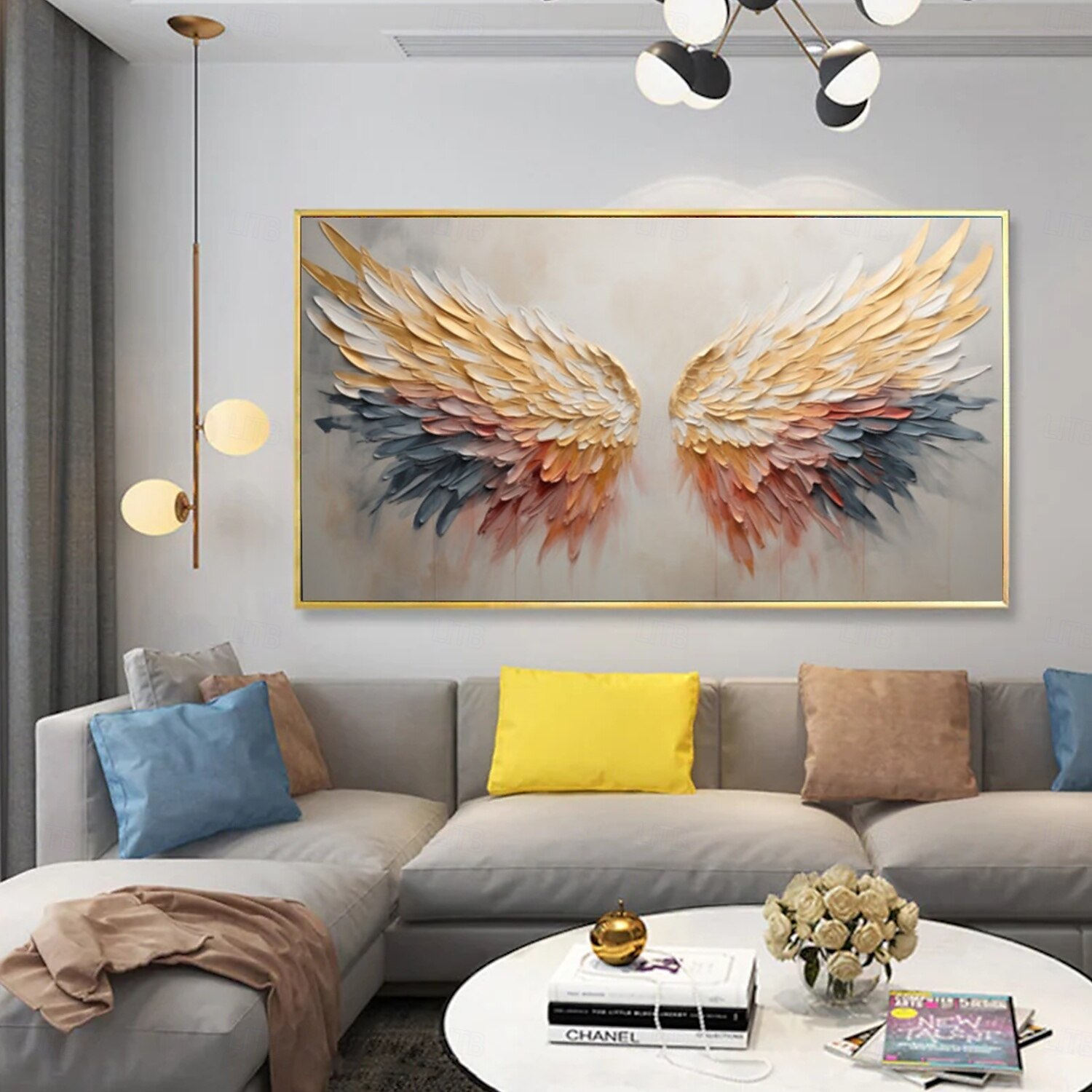 Ölgemälde handgefertigt handgemalt Wandkunst abstrakte Messer Malerei Landschaft grau Wohndekoration Dekor gerollt Leinwand kein Rahmen ungedehnt 2025 - $108.99 –P3