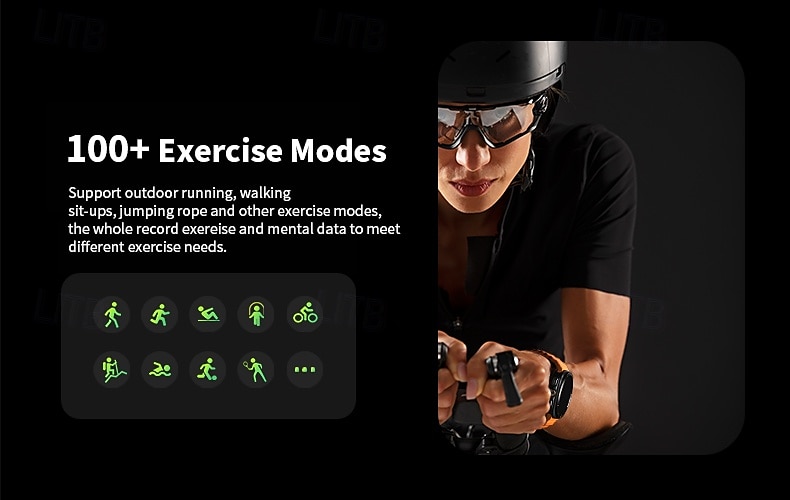 iMosi 1.43 inch Smart watch Fitness Running Watch Bluetooth Pedometer Call Reminder Activity Tracker Compatible with Android iOS Women Men Long Standby Hands-Free Calls Waterproof IP68 2025 - $56.99 –P11