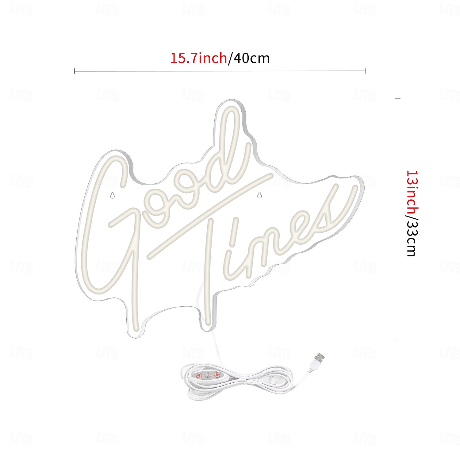 insegna luminosa al neon good times, luce al neon a led alimentata tramite usb, luce bianca calda, insegna luminosa per la decorazione della parete della stanza, bar pub della caverna dell'uomo, del 2025 a $76.99 –P1