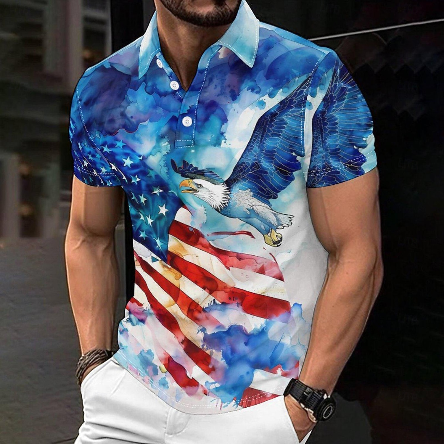 Herren Veteranen Patriotisch Kurzarm Polo-Shirts Lässig Alltagskleidung Frühling & Sommer Weiß 2025 - $22.99 –P1