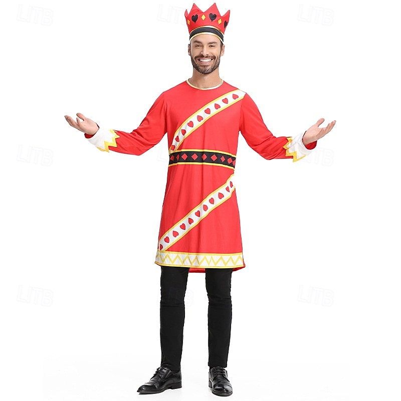 Alice in Wonderland Pohádka Srdcový král Cosplay kostým Filmové kostýmy for Pánské Dospělí Plesová maškaráda Výkon Večírek 2025 - $66.99 –P5
