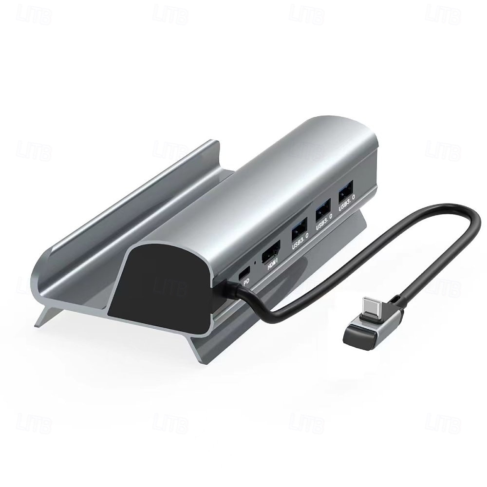 6-in-1 steam deck dock usb-c hub docking station lan hdmi compatibel met 4k hdmi gigabit ethernet 60w pd usb 3.0 poorten 2025 - $48.99 –P9