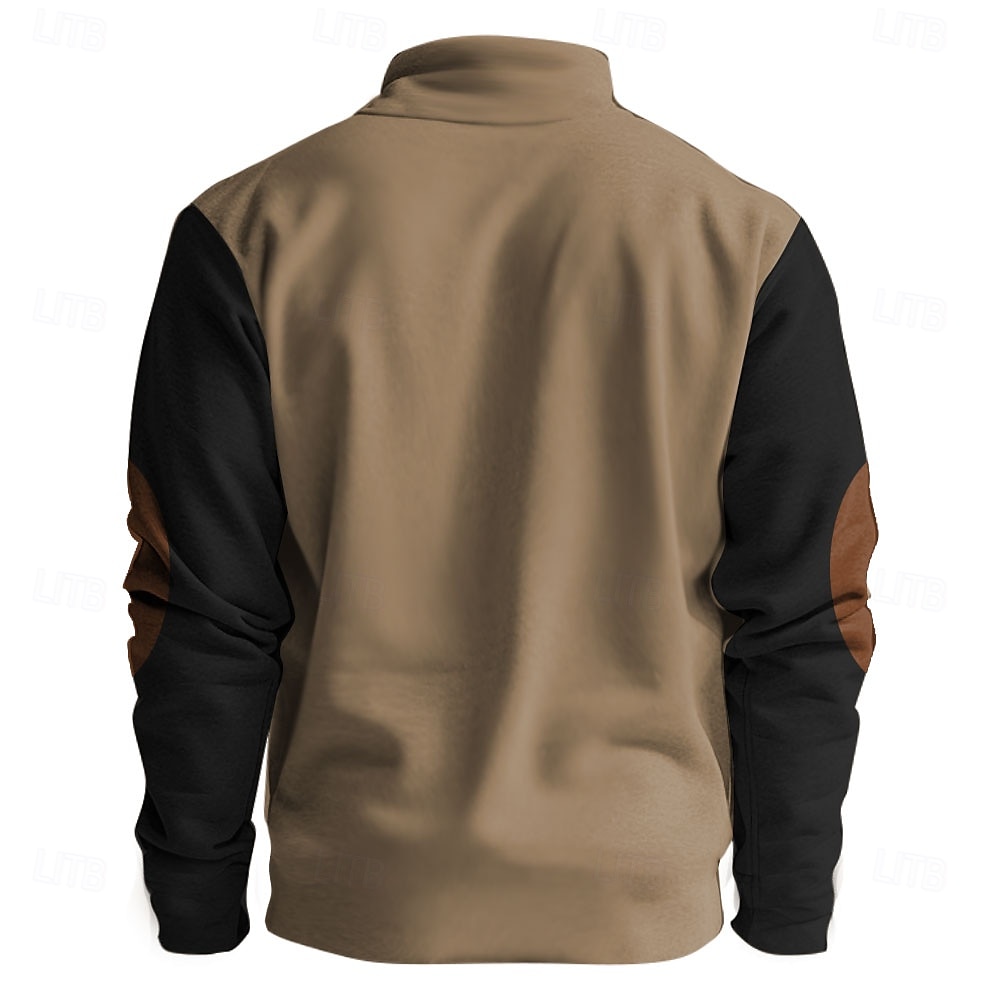 Pánské Lovecká Jelen Mikiny Čtvrtletní mikina na zip Dlouhý rukáv Mikina Poloviční zip Vintage Retro Západní kovboj 3D tisk Lovecká Poloviční zip Zima Jaro & podzim 2025 - $31.99 –P3