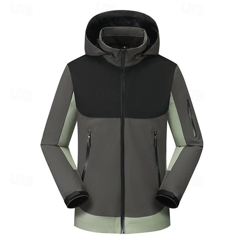 Homens Jaqueta Softshell Jaqueta de Trilha Ao ar livre Bloco de cor Prova-de-Água A Prova de Vento Respirável Jaqueta leve Jaqueta corta-vento Viajar Preto Branco Azul Laranja Verde de 2025 por $44.79 –P12