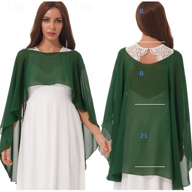 châles et enveloppes transparents pour robes de soirée capes en mousseline de soie pour femmes couverture de mariage douce de 2025 ? $25.99 –P26