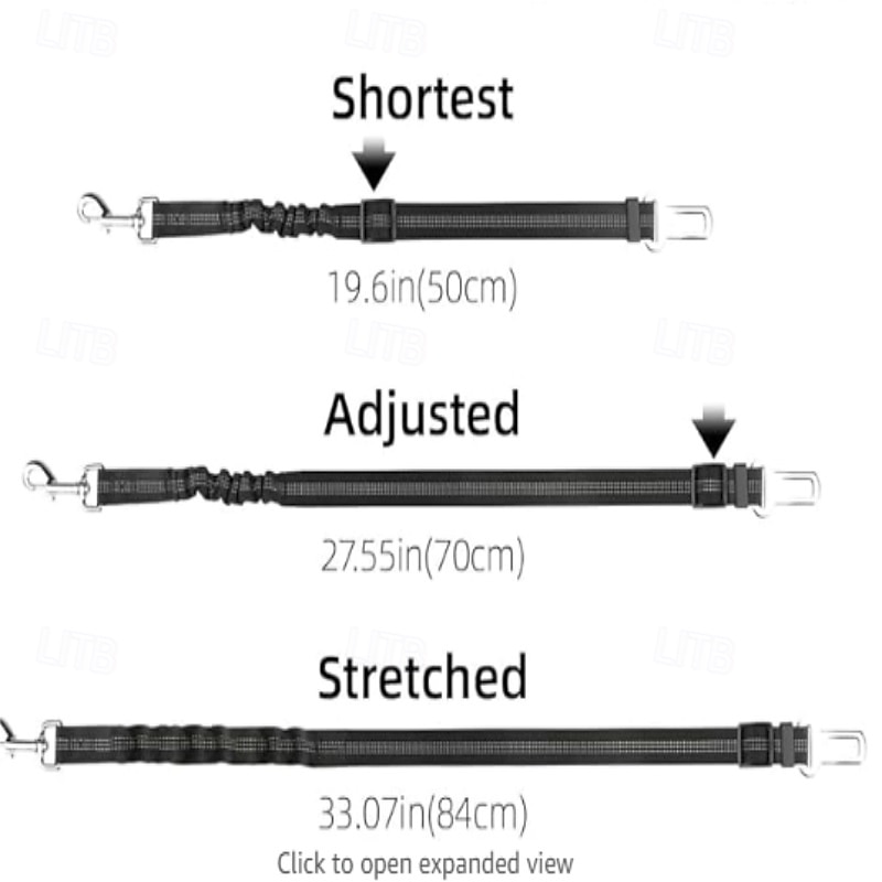 Dog Seat Belt for Cars Adjustable, Elastic Bungee, Strong Car Dog Harness, 360° Swivel Attach, Durable Dog Car Seat Belt 2025 - $13.99 –P4