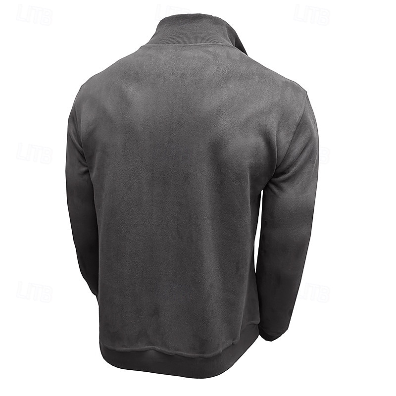 Men's Sweatshirt Quarter Zip Sweatshirt Black Army Green Royal Blue Brown Khaki Half Zip Plain Half Zip Sports & Outdoor Daily Holiday Polyester Streetwear Basic Casual Fall & Winter Clothing Apparel 2026 - $42.99 –P6
