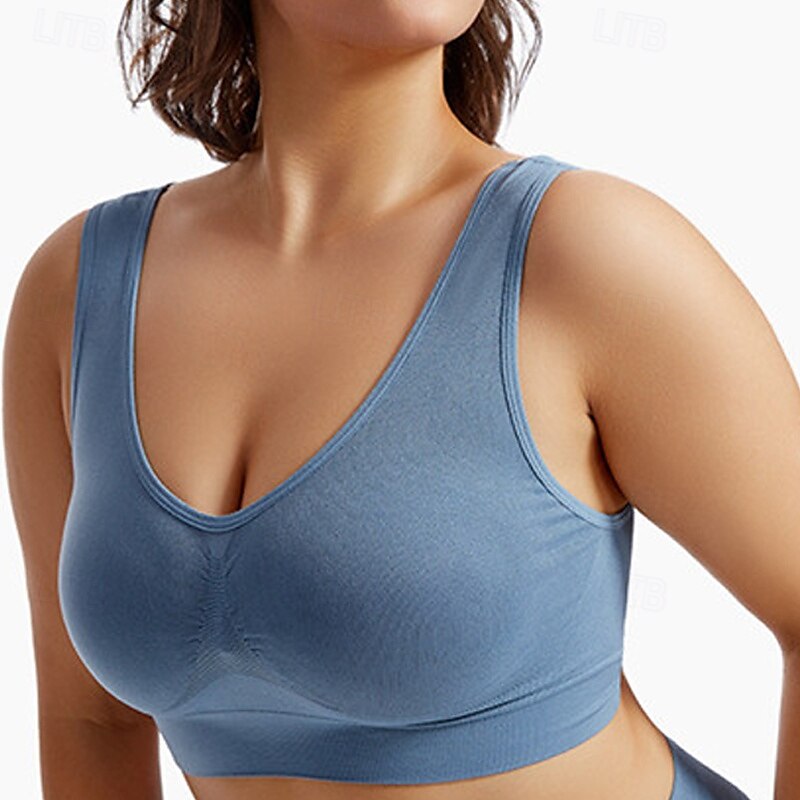 Mulheres Sustentação Leve Sutiã Esportivo Sutiã de corrida Sem costas Good Top Acolchoado Ginástica Esportes Relaxantes Corrida Respirável Leve Macio Preto Branco Rosa claro Cor Sólida de 2025 por $13.49 –P16