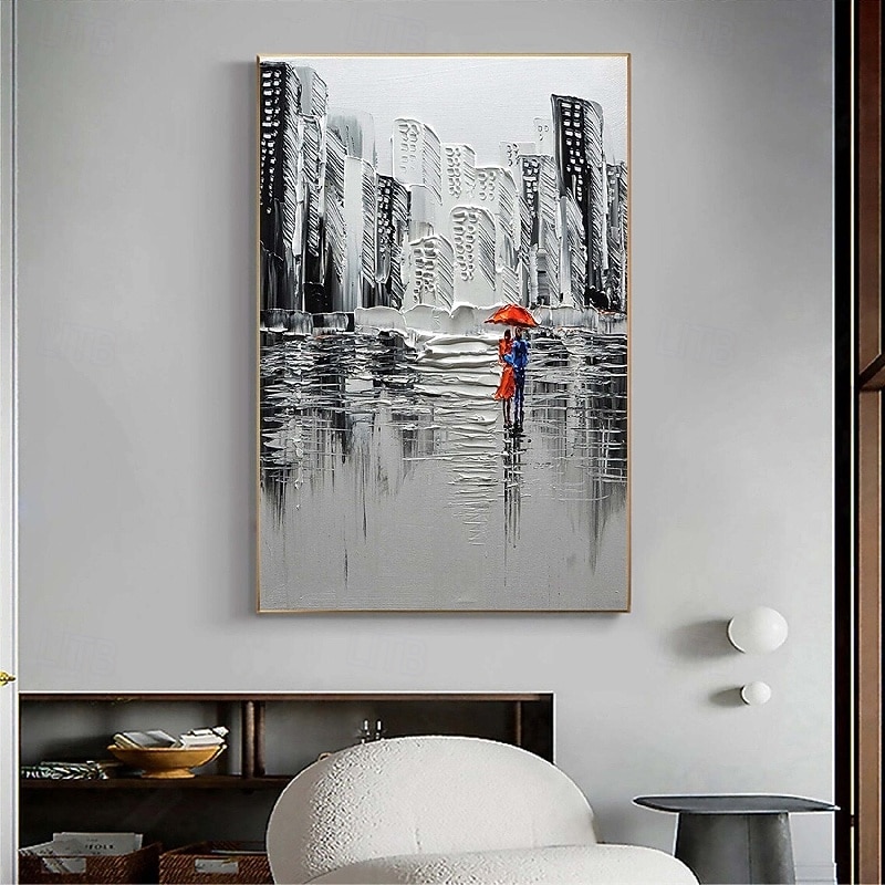 großes abstraktes Stadtgemälde handgemachtes urbanes Kunstgemälde handgemaltes Stadtskyline-Gemälde New York Skyline Ölgemälde New York City Gemälde Wandkunst großes abstraktes Gemälde 2025 - $108.99 –P8