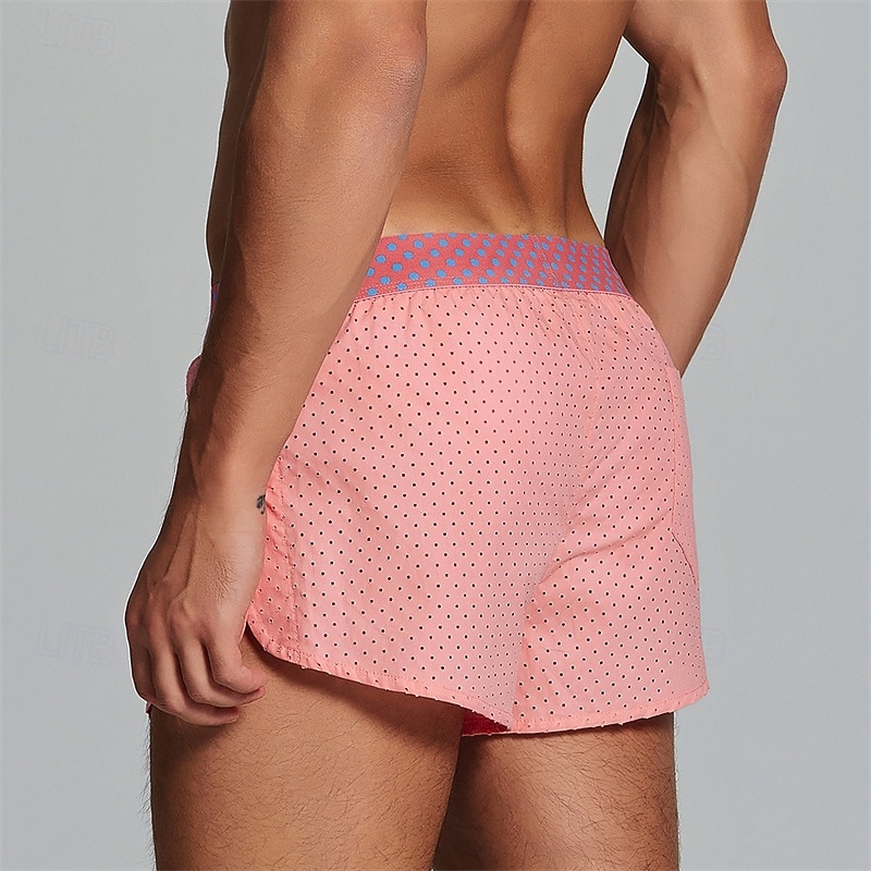 Herren 1 pc Unterwäsche Boxer Boxer-Shorts 100% Baumwolle Atmungsaktiv Weich Komfortabel Buchstabe Mittlere Hüfthöhe Schwarz Rosa 2025 - $16.49 –P7