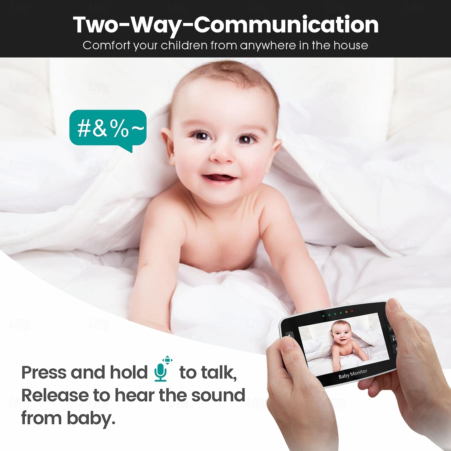 4.3 Inch Video Baby Monitor With Camera PTZ Zoom Babyphone Cam Security Protection Surveillance Cameras 2025 - $119.99 –P3