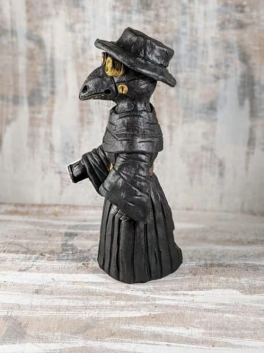 Plague Doctor Cone Incense Burner Halloween Intricately Designed Resin Holder for Incense Cones - Historical Decor with Smoking Beak and Mouth - Black, 80g 2025 - $13.99 –P6