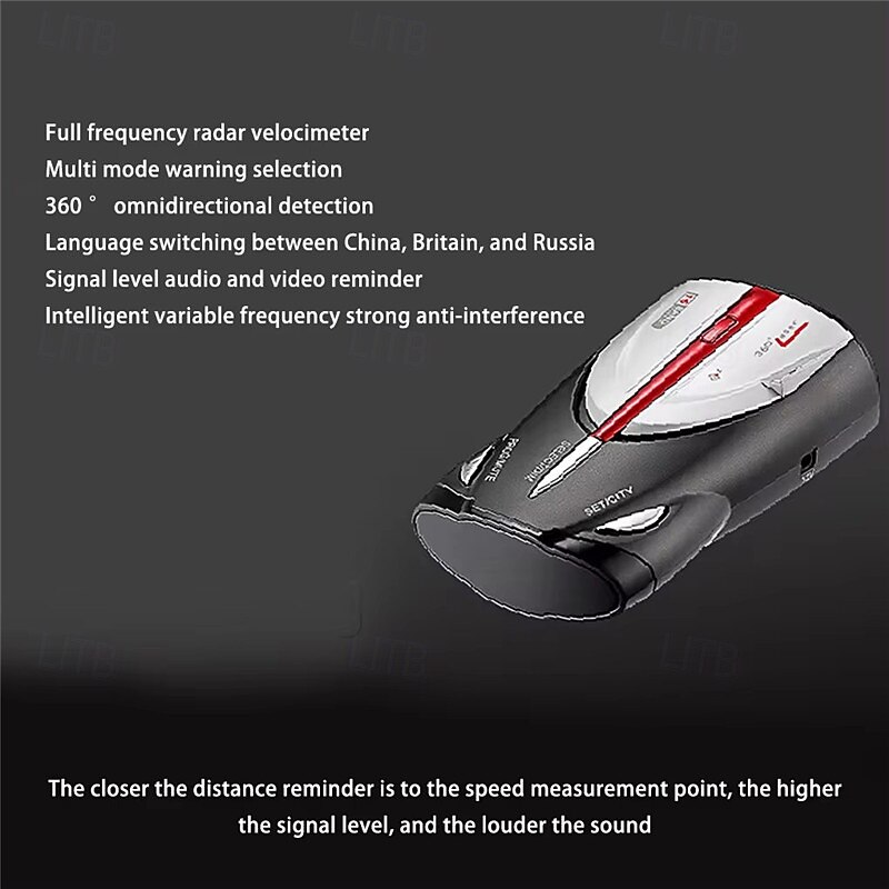 auto radar detector rijhulpmiddelen auto snelheidsdetector stem hoge snelheid voertuig snelheidsalarm 360 graden detectie 2025 - $35.99 –P4