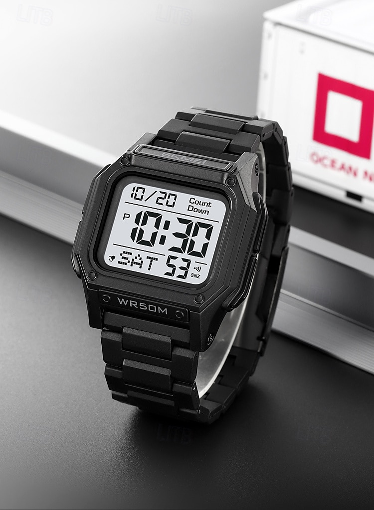 SKMEI Hombre Reloj Digital Al Aire Libre Deportes Moda Reloj de Muñeca Luminoso Cronómetro Despertador cuenta regresiva TPU Reloj 2025 - $24.99 –P2