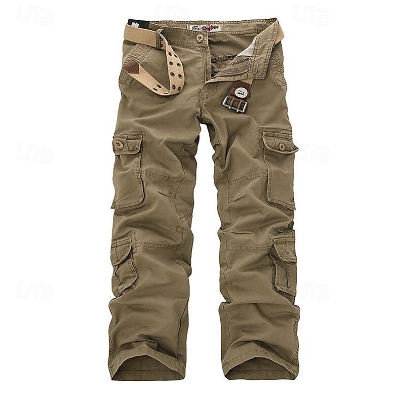 Herr Militärbyxor Taktiska byxor Långbyxor Knappar Flera fickor Slät Bärbar Utomhus Dagligen Camping och vandring Mode Klassisk Svart Armégrön 2025 - $38.99 –P5