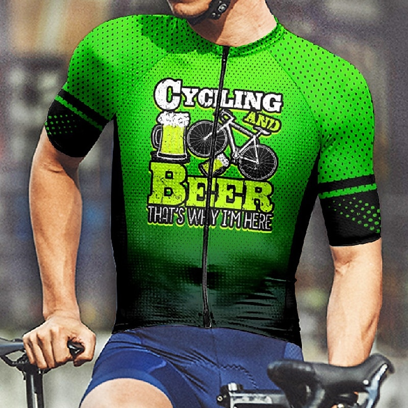 Pánské Cyklodres Krátký rukáv Kolo Tričko Dres se 3 zadními kapsami Horská cyklistika Prodyšné Rychleschnoucí Anatomický design Odvod Červená Modrá Fialová Spád Sportovní Oblečení 2025 - $30.99 –P11