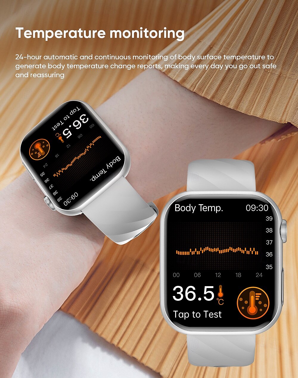 696 MT500 Умные часы 1.97 дюймовый Умный браслет Bluetooth ЭКГ + PPG Контроль температуры Педометр Совместим с Android iOS Мужчины Хендс-фри звонки Напоминание о сообщении Контроль камеры IP 67 2025 - $68.99 –P7
