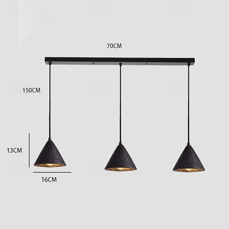 lampada a sospensione a led bianco caldo 1/2/3/4 luci postmoderna moderna nordica illuminazione a sospensione in metallo semplice paralume affusolato ristorante lampada a sospensione per isola cucina del 2025 a $168.99 –P6