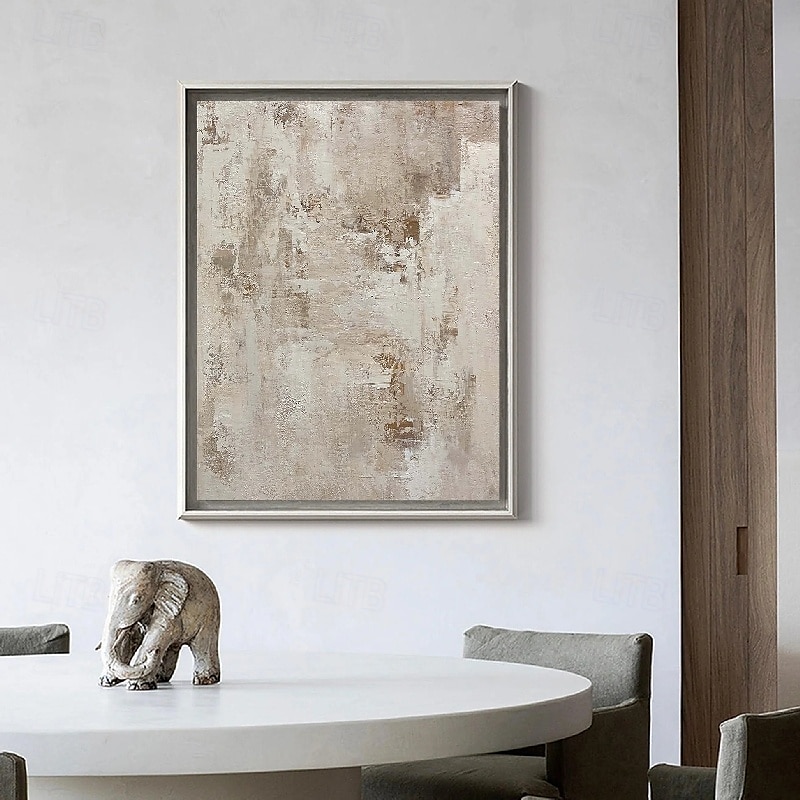 abstrakt oljemålning handmålad beige brun och grön målning handgjord brun wabi sabi konstverk oljemålning handmålad texturerad oljemålning beige oljemålning abstrakt canvaskonst modern inredning 2025 - $108.99 –P4