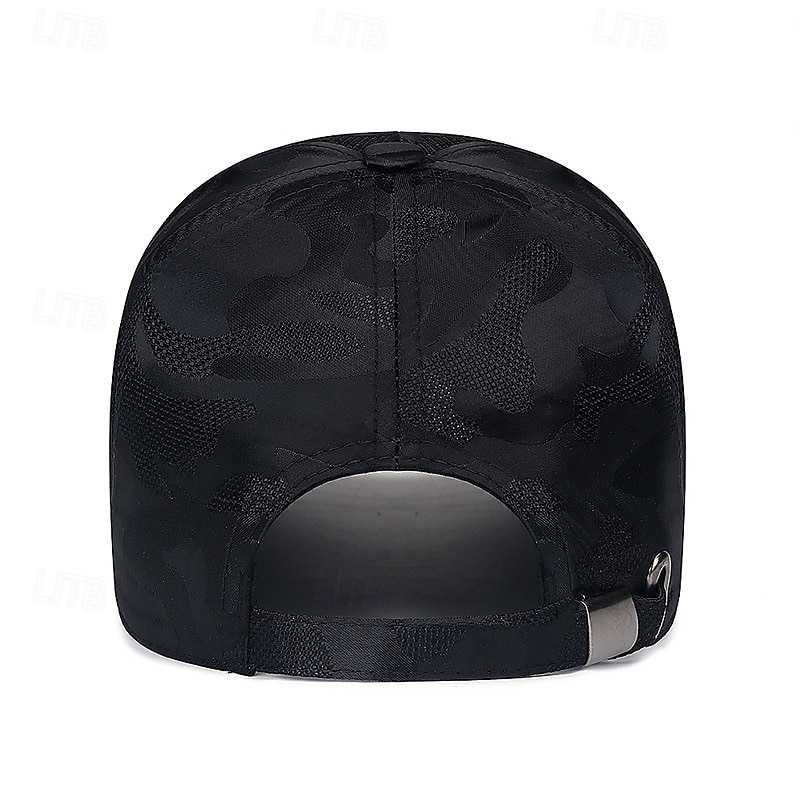Per uomo Cappellino da baseball Cappello da sole A rete Retato Esterno Crema solare Traspirante Mimetico Poliestere Grigio scuro Nero Blu marino per Pesca Spiaggia Campeggio / Escursionismo del 2025 a $6.49 -P4
