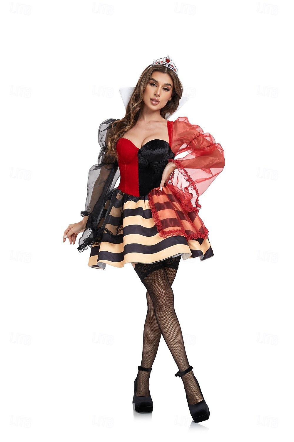 Alice in Wonderland Pohádka srdcová královna Červená královna Jed Šaty Kostým Sexy kostým Obleč se Filmové kostýmy for Dámské Dospělí Karneval Plesová maškaráda Večírek 2025 - $52.99 –P1