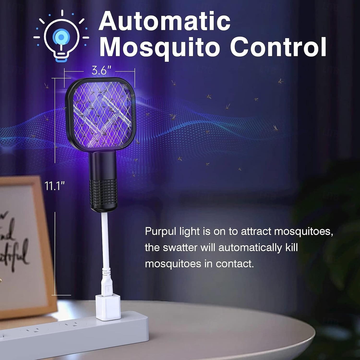 2025年 USBミニ蚊駆除ラケット – 屋内外用充電式フライスワッター、効果的な昆虫駆除バット  コレクション – $15.99 –P2