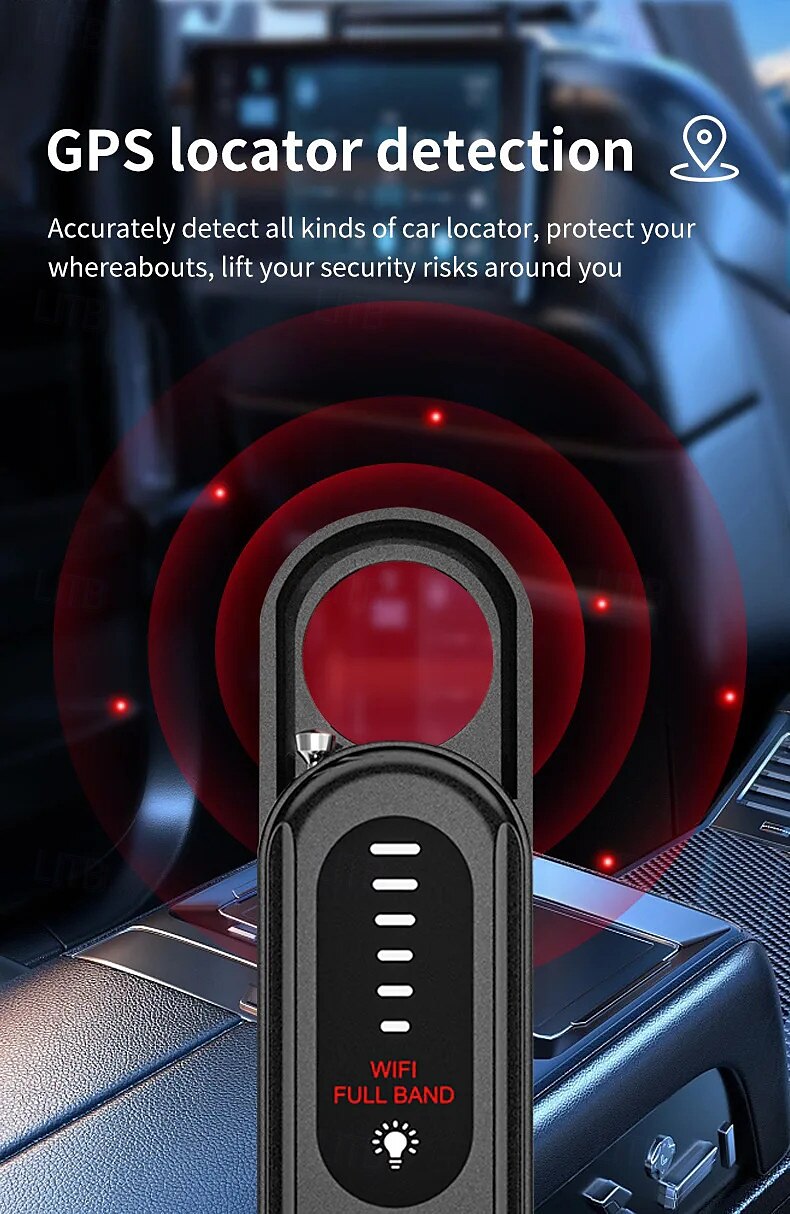 verborgen camera detector afluisterapparaat tracker anti-spion elektronisch signaal 5 niveaus gevoeligheid draadloze signaalscanner voor thuis 2025 - $39.99 –P8