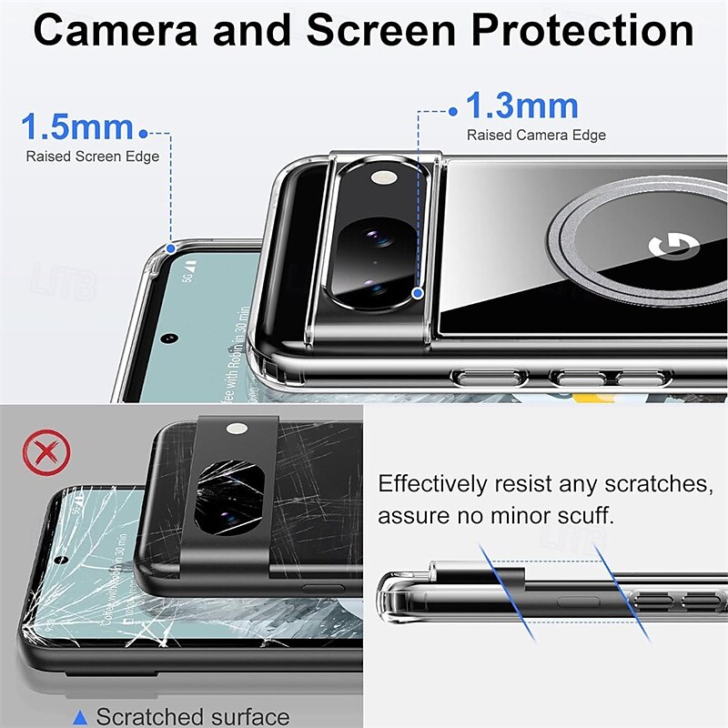 телефон Кейс для Назначение Пиксель 9 Про Pixel 8 Pro Pixel 7 Pro Пиксель 9а Кейс на заднюю панель Поддержка беспроводной зарядки Защита от удара ТПУ ПК 2025 - $18.99 –P3