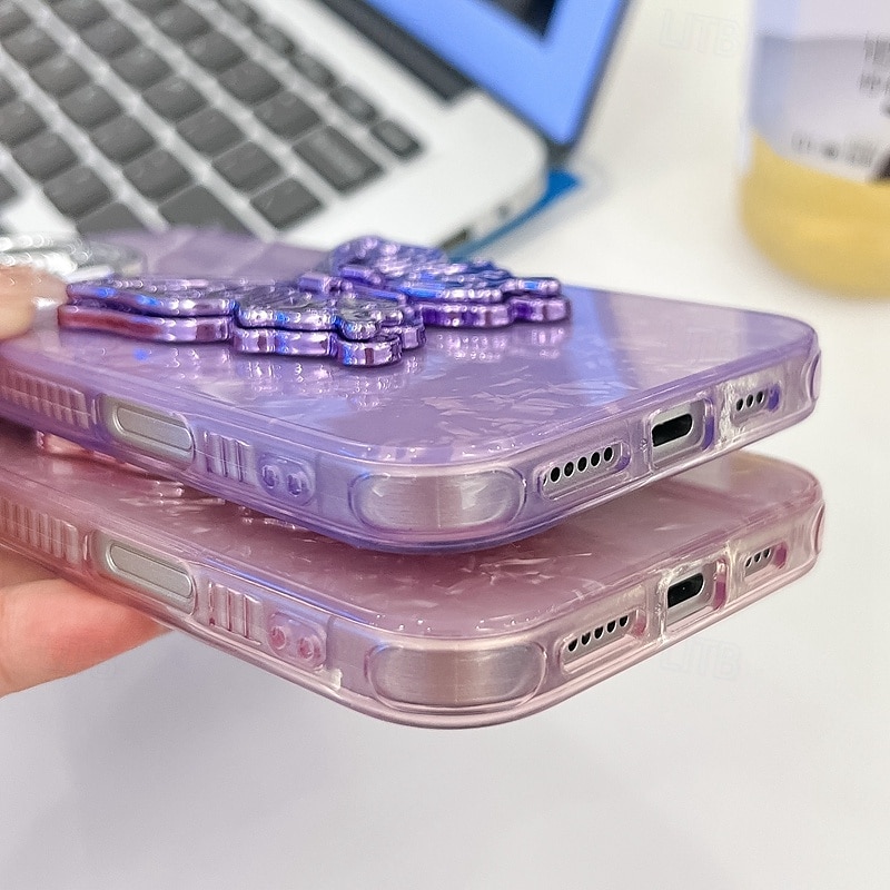 2025年 電話 ケース 用途 iPhone 16 Pro Max プラス iPhone 15 14 Pro Max Plus iPhone 13 Pro Max バックカバー スタンド付き カメラレンズプロテクター 耐衝撃 バタフライ 仕上げ PC コレクション – $13.99 –P14