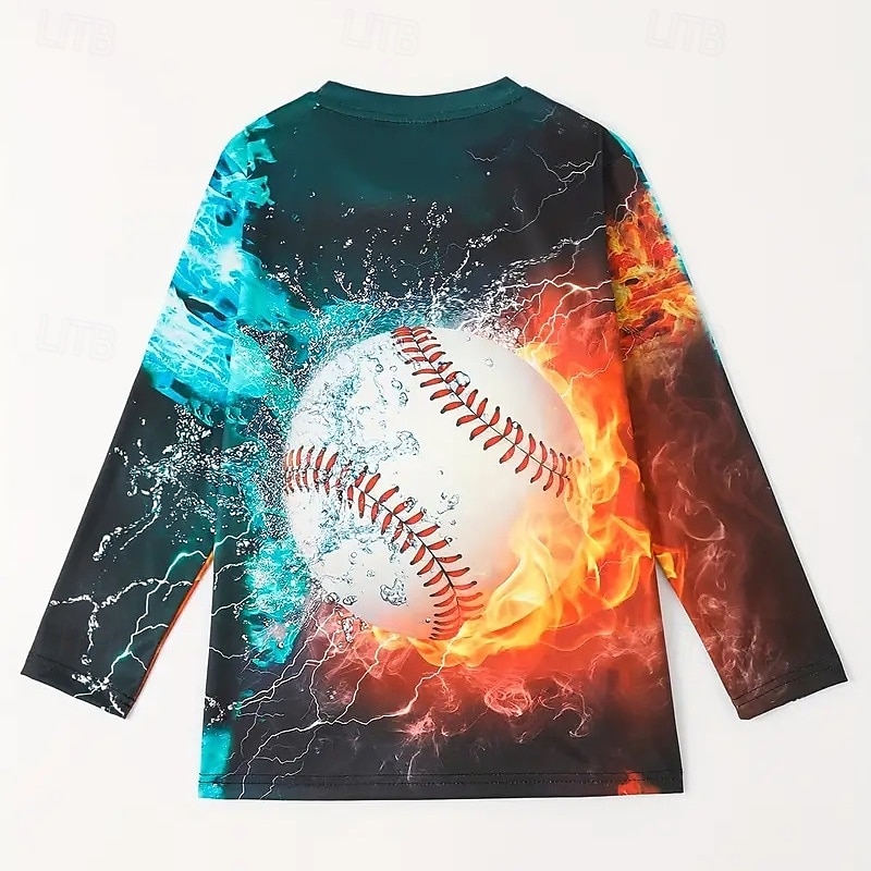 Da ragazzo 3D Pop art Felpa Manica lunga Primavera Autunno Di tendenza Essenziale Bambino 4-12 anni Girocollo Esterno Informale Giornaliero Standard del 2025 a $16.49 –P9