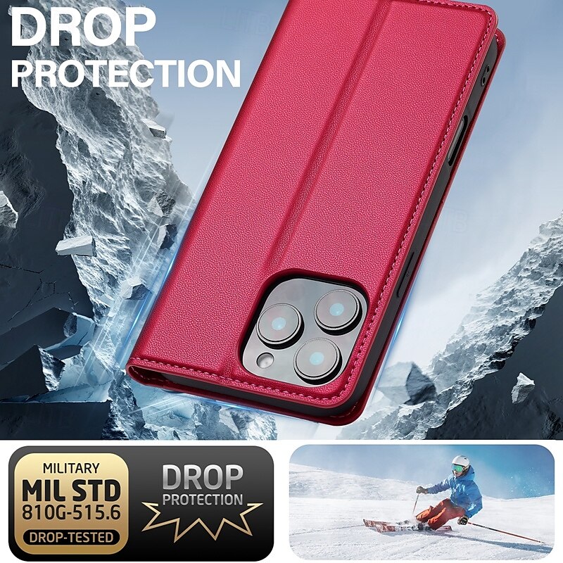 Phone Case For iPhone 16 Pro Max Plus iPhone 15 Pro Max Plus iPhone 14 13 12 11 Pro Max Plus Mini SE Back Cover Wallet Case with Stand Holder Card Slot Shockproof Retro TPU PU Leather 2025 - $18.99 –P8
