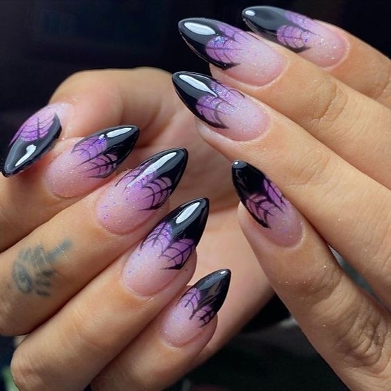 1conjunto Resina Clássico Melhor qualidade Criativo Moda dia das Bruxas Festa / Noite Festival Unhas postiças para Unha de Dedo de 2025 por $10.99 –P1
