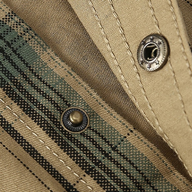 Herr Skjorta Arbetskläder skjortor Casual skjorta Arbetsskjortor Knapp upp skjorta Khaki grön Armégrön Mörkblå Långärmad Rutig Kavajslag Semester Helgdag Framficka Kläder Polyester Mode Ledigt Bekväm 2025 - $40.99 –P7