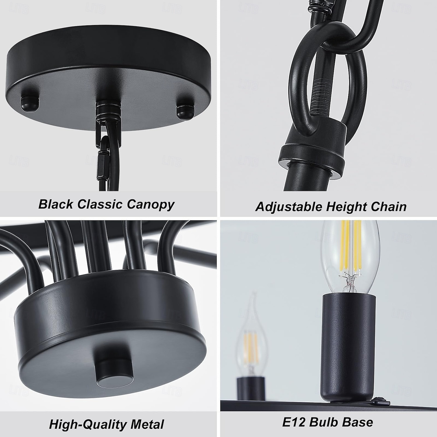 светодиодный подвесной светильник 6/9/12 ламп промышленный винтажный большой круглый деревенский свечной канделябр для гостиной спальни 110-240 В 2025 - $266.59 –P4