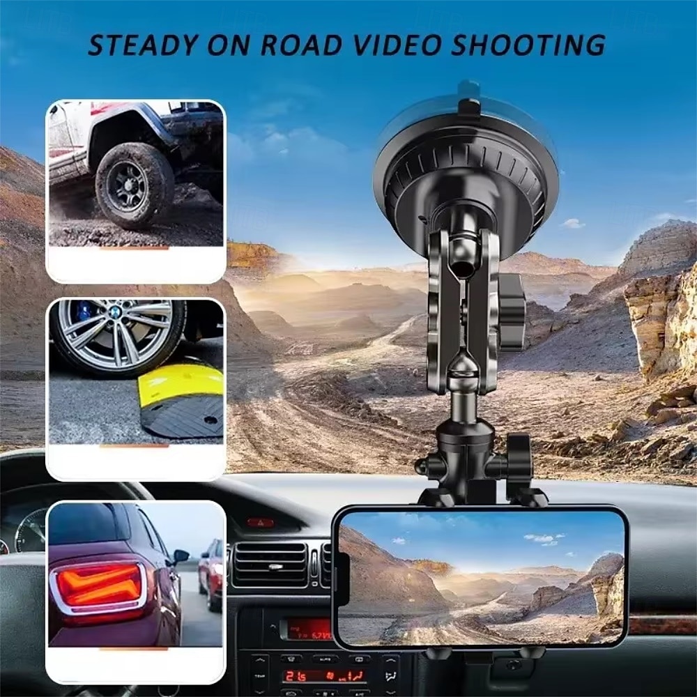 suporte para telefone de carro gravação de vídeo braço mágico universal sucção suporte para telefone de carro montagem pára-brisa janela vidro tiro de 2025 por $32.99 –P2