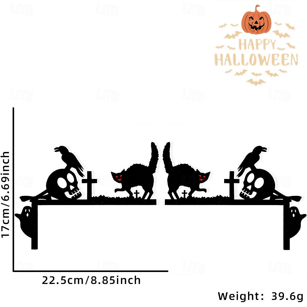 halloween ajtókeret matricák - kísérteties bel- és kültéri dekorációk, beleértve a várat, a pókhálót és a sarokajtótáblákat, tökéletesek a kísértetház és a parti hangulathoz 2025 - $7.99 –P2