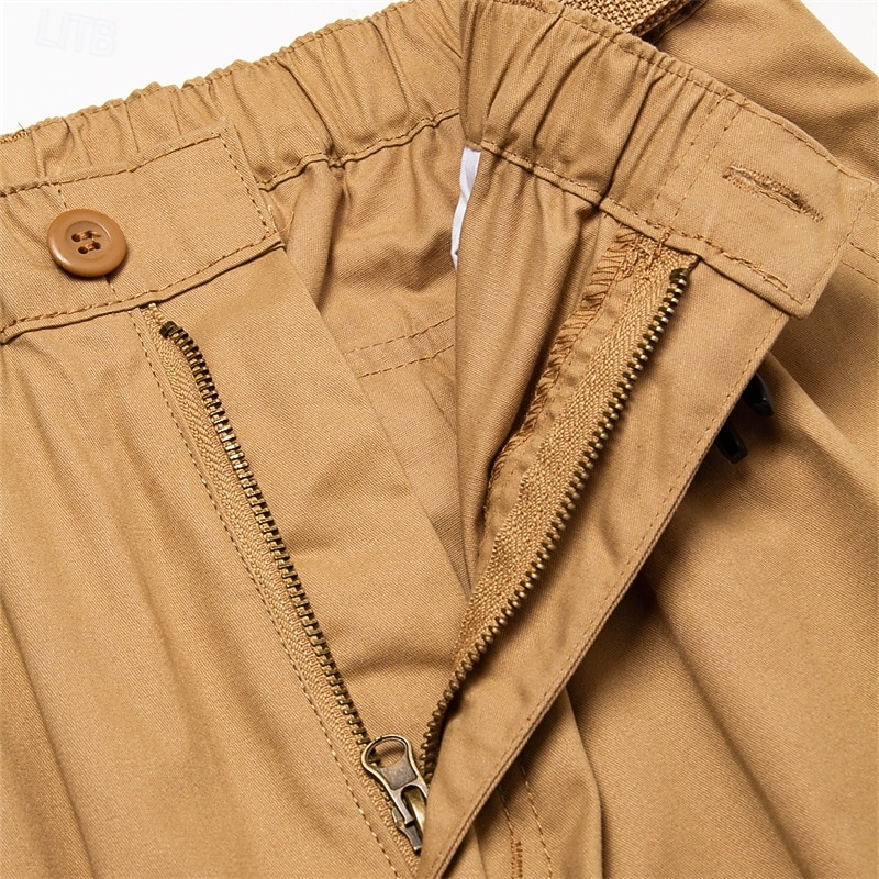 Per uomo Pantaloncini modello cargo Pantaloncini Pantaloni modello Capri Maglia da escursione Vita elastica Multi tasca Liscio Comfort Indossabile Informale Giornaliero Per uscire Sportivo Moda Verde del 2026 a $29.99 –P5