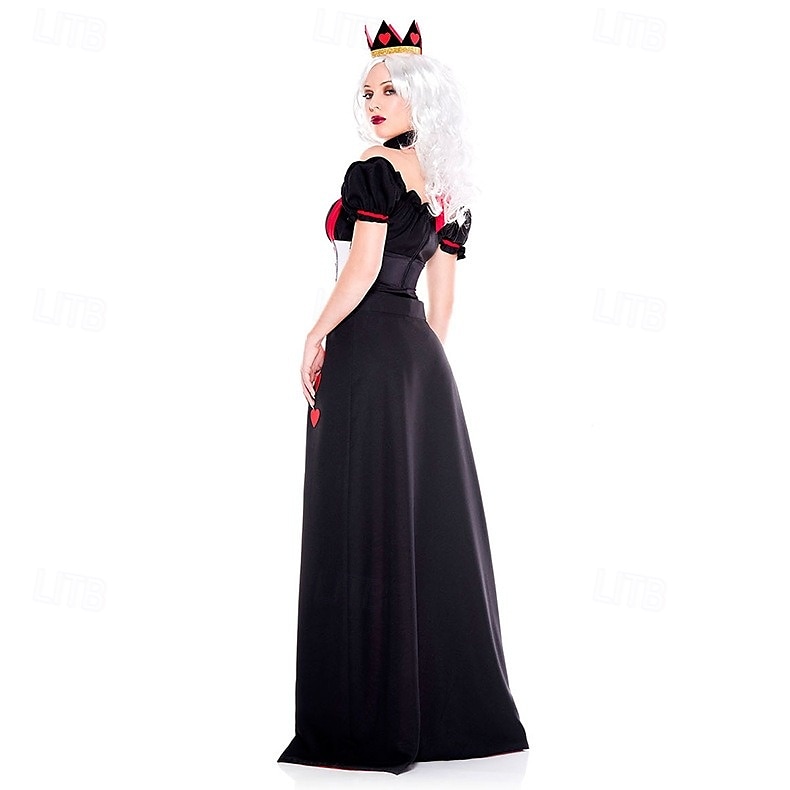 Alice in Wonderland Pohádka srdcová královna Červená královna Srdcový král Cosplay kostým Halloween skupinové kostýmy pro páry Dospělí Pánské Dámské Výkon Večírek předvečer Všech svatých Karneval 2025 - $51.99 –P7