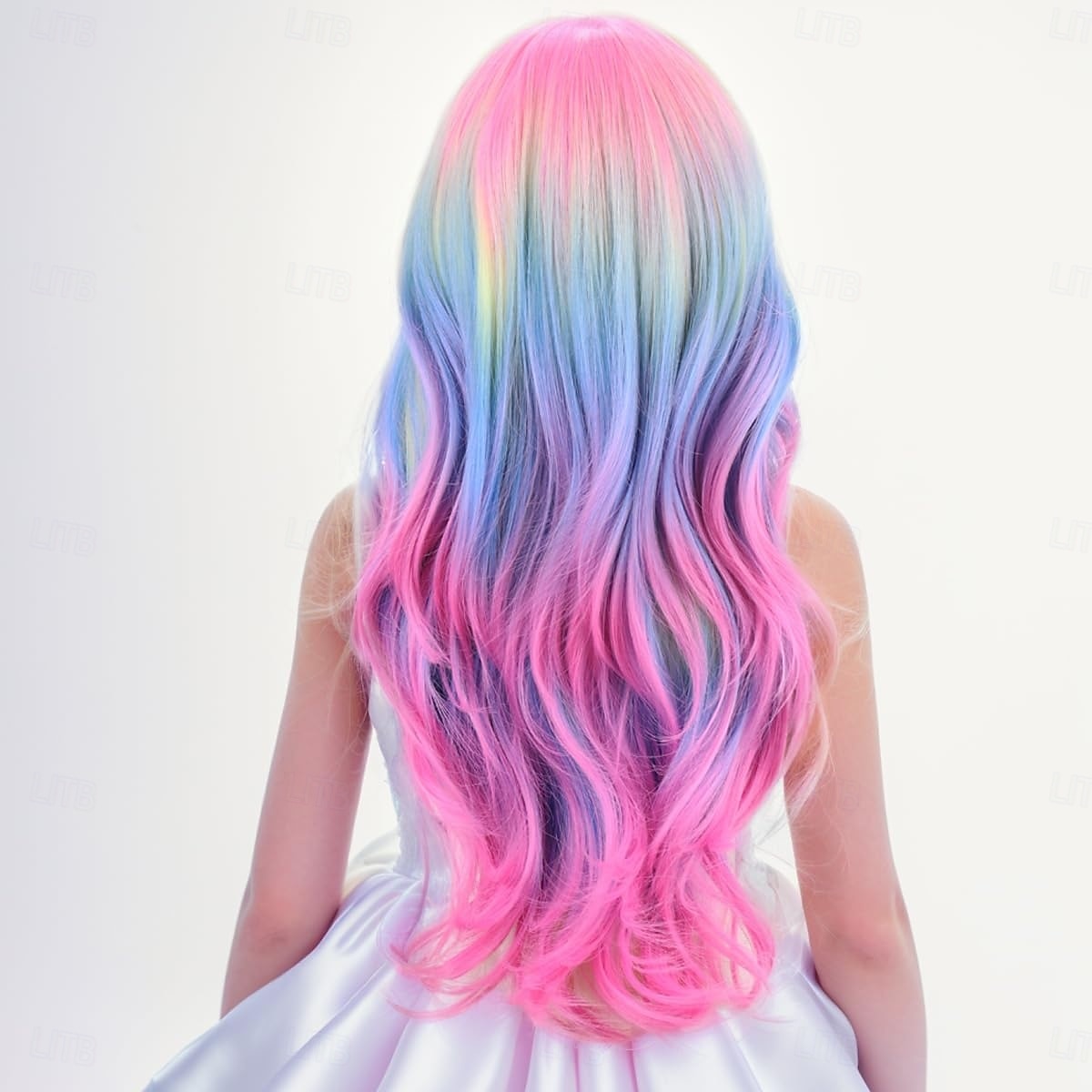 Child Kids Colorful Wigs Long Curly Wavy Wig for Girls Kids Rainbow Wig Colored Synthetic Cosplay Party Halloween Wigs 2025 - $21.99 –P9