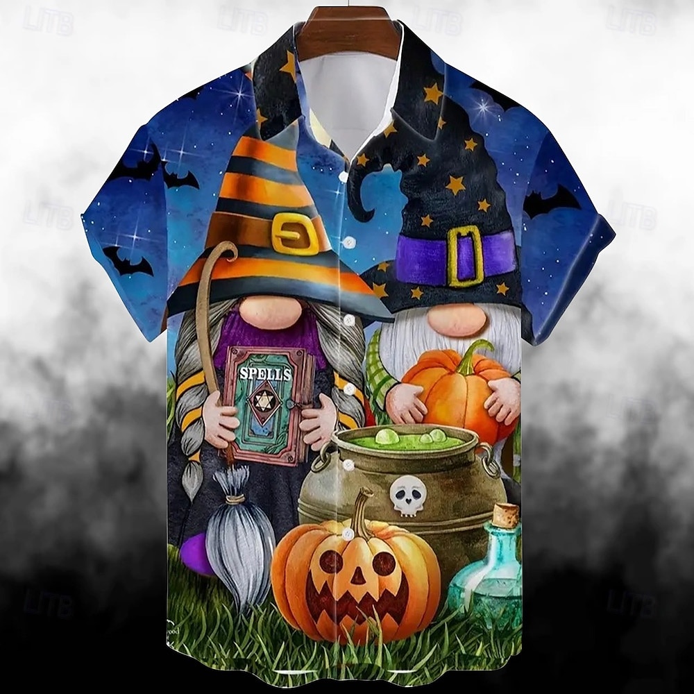 Víspera de Todos los Santos Calavera Calabaza Camisas hawaianas Camisa hawaiana Estampado Para Hombre Adulto Víspera de Todos los Santos Carnaval Mascarada Impresión 3D Fiesta Víspera de Todos los 2025 - $16.49 –P7