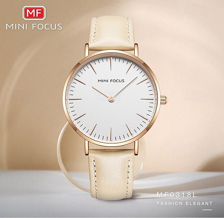 MINI FOCUS Women Quartz Watch Wrist Watch Creative Large Dial Waterproof Business Waterproof Leather Watch 2025 - $32.99 –P1
