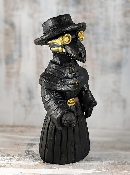 Plague Doctor Cone Incense Burner Halloween Intricately Designed Resin Holder for Incense Cones - Historical Decor with Smoking Beak and Mouth - Black, 80g 2025 - $13.99 –P5