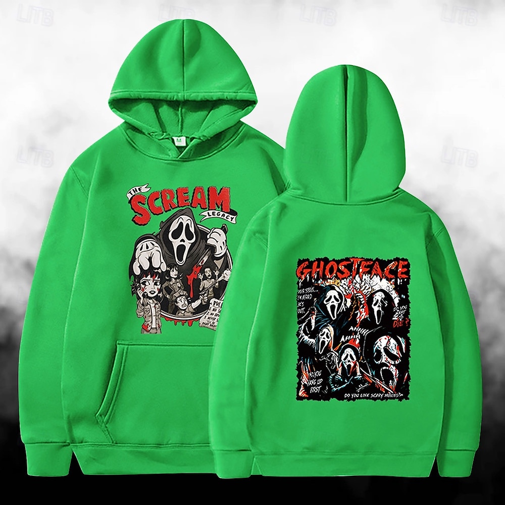 předvečer Všech svatých Výkřik Ghostface Kostlivec Kapuce Tisk Přední kapsa Grafika Pro Pro páry Pánské Dámské Dospělé předvečer Všech svatých Karneval Plesová maškaráda Horká ražba předvečer Všech 2025 - $30.99 –P7