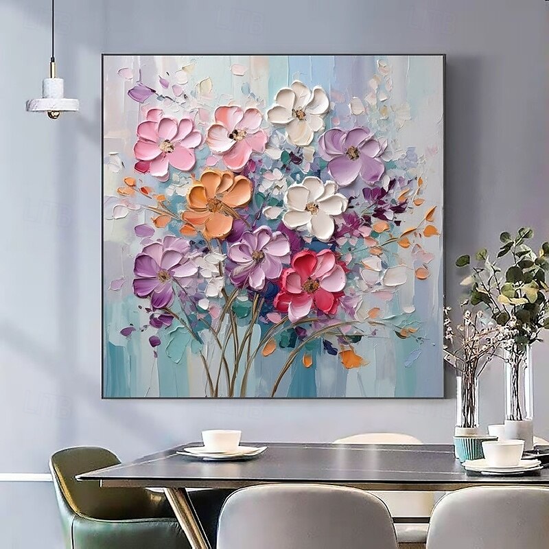 手描き油絵の高級装飾画には花が彩りを添える 手描き油絵の高級装飾画には花が彩りを添える5