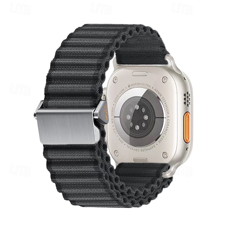 Corda intrecciata fatta a mano Compatibile con Cinturino dell'Apple Watch 38mm 40mm 41mm 42mm 44mm 45mm 49mm Intrecciato Chiusura in metallo Regolabili Nylon Cinturino di ricambio per iwatch Ultra 2 del 2025 a $17.99 –P2