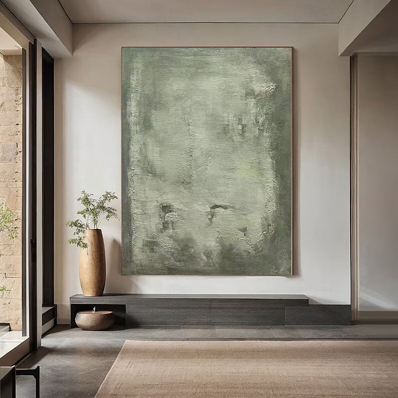 groot blauw groen abstract canvas kunst handgeschilderd olieverfschilderij op canvas modern origineel kunstwerk groen blauw abstract schilderij woonkamer decor geen frame 2025 - $125.99 –P6