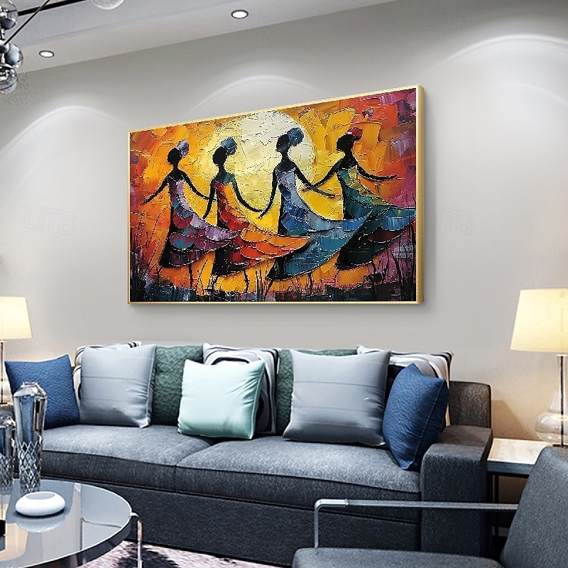 balletdansers olieverfschilderij handgeschilderd canvas kunst sierlijke metgezellen abstract schilderij van twee vrienden moderne inrichting handgemaakte minimalistische kunstwerk olieverfschilderij 2025 - $75.99 –P7