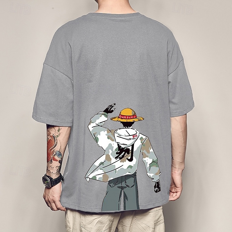 One Piece Monkey D. Luffy Cosplay Costume T-shirt Anime Graphic Prints Printing Harajuku Graphic For Men's Women's Adults' Back To School 2025 - $20.99 –P6