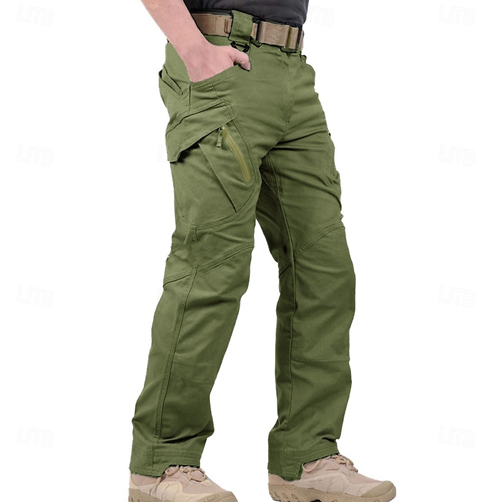 Męskie Spodnie cargo Spodnie bojowe Spodnie taktyczne Jednokolorowe Ripstop Oddychający Wyjściowe Streetwear Designerskie Codzienny Czarny Zielony 2025 - $22.99 –P7